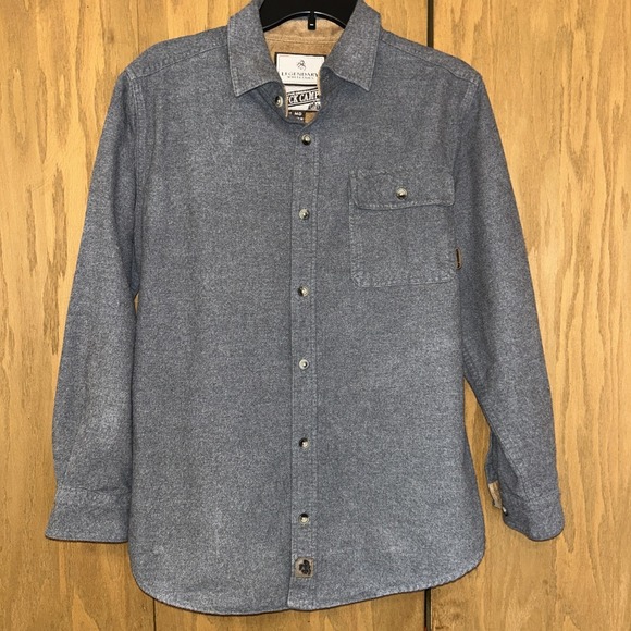 Legendary Whitetails Buck Camp Flannel‎ Men's Medium Gray Button Up Casual - Picture 1 of 7